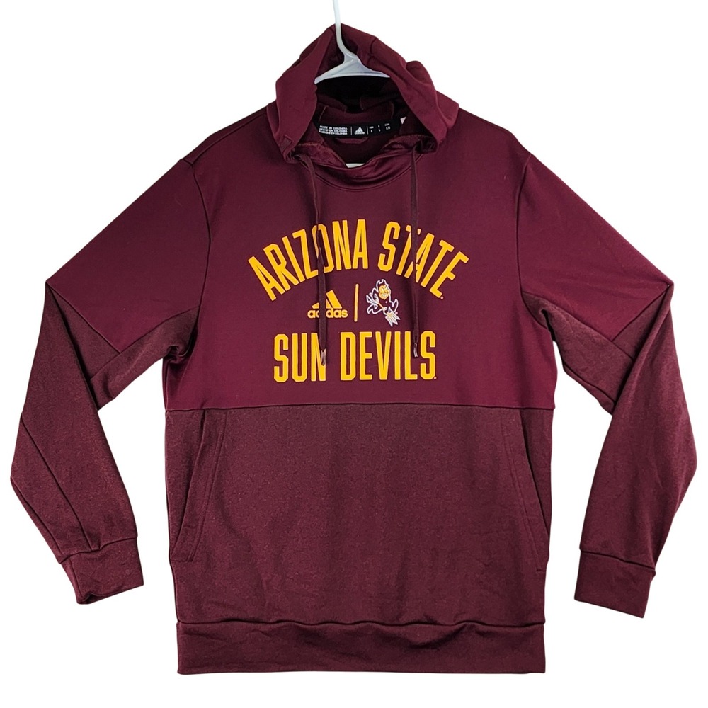 Arizona State Sun Devils Adidas Hoodie Mens L Maroon AEROREADY NCAA Pullover‎